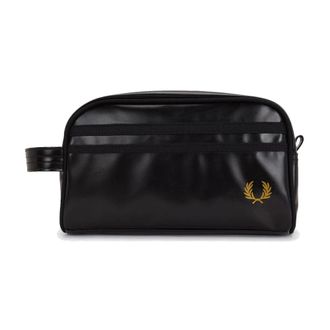 Fred Perry Coated Polyester Wash Bag - unisex - Fred Perry - Toilet Bags - Black - ONE SIZE - Bags