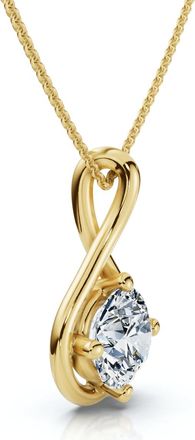 Pompeii3 1Ct Diamond Infinity Pendant 14k Gold Necklace 18 Lab Grown EF/VS