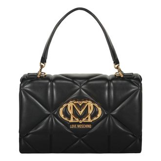 Love Moschino Elegante tas met gouden logo - Dames - Handtassen - Zwart - ONE Size - Polyester - Tassen