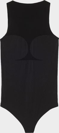 Wolford Corset-Effect Sleeveless Bodysuit with Sheer Panels