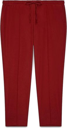 Fiorella Rubino Rechte broek met trekkoord - Dames - Straight fit broeken - Bruin - XL - Polyester - Broeken