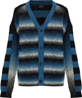 Paul Smith Wool Striped Cardigan - Heren - Vesten - Veelkleurig - S - Wol - Truien & Vesten