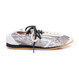 Puraai Sneakers, female, Gray, Size: 6 US Lion Double Lace Low-Top Sneakers