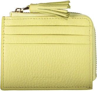 Coccinelle Wallets & Cardholders, female, Yellow, Size: ONE SIZE Yellow Leather Wallet with Card Holder
