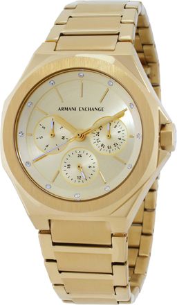 A|X Armani Exchange Multifunction Quartz Gold Dial Ladies Watch AX4624