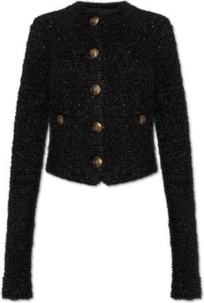 Balenciaga Tweed Jas - Dames - Blazers - Zwart - M - Tweed - Jassen