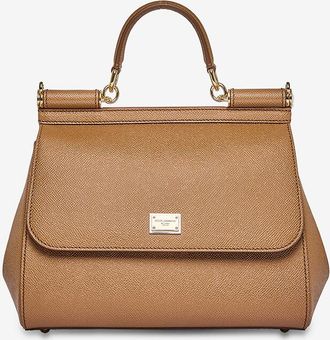 Dolce & Gabbana Handtasche aus Dauphine-Leder Large Sicily