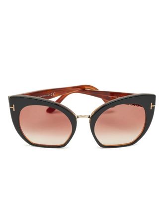 Tom Ford Occhiali da sole Samantha cat-eye - Nero