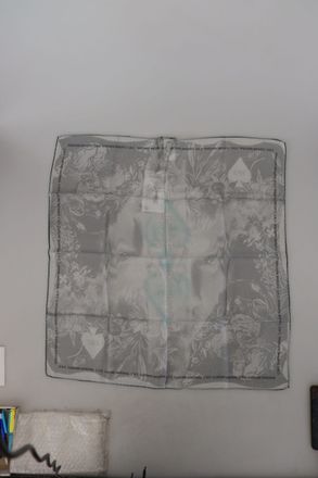 Costume National Womens Gray Print Shawl Foulard Branded Scarf Cotton