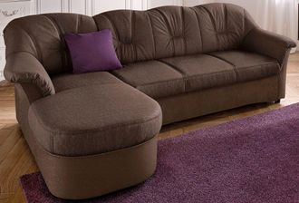 Domo Collection Ecksofa »Flores Schlafsofa, B/T/H: 233/142/86 cm, L-Form« wahlweise mit Bettfunktion, wahlweise mit Federkern, auch in Leder
