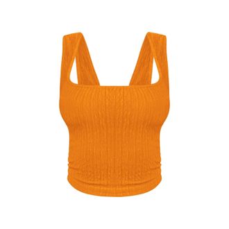 Generic Womens Camisole Loose Vest Tops Basic Shirts Tank Womens Ribbed Tank Tops Knit Square Neck Sleeveless Shirts Summer Casual Basic Tanks Camisole Shirt 