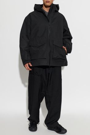 Yohji Yamamoto Hooded Padded Jacket, Mens, Black