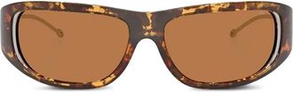 Diesel Occhiali da sole con effetto tartarugato - Marrone