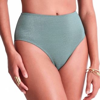 Aubade Summer Glow High Waisted Brief Bikini Bottom In Aqua