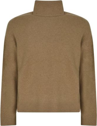Maison Margiela Stijlvolle coltrui - Heren - Coltruien - Bruin - M - Wol - Truien & Vesten