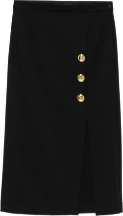 Pinko Giardiniera Rok - Dames - Midirokken - Zwart - S - Polyester - Rokken