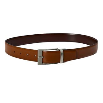 Ted Baker Leren riem voor heren (Tan)