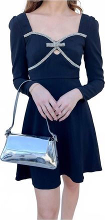 Moon River Flare Mini Dress In Navy