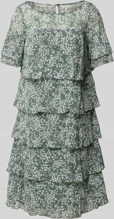 Vera Mont Knielanges Cocktailkleid im Stufen-Look in Gruen, Größe 42