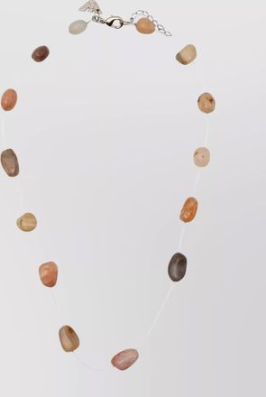 Emporio Armani beaded stone necklace multicolor stones