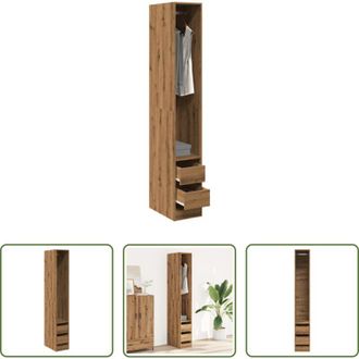 vidaXL Armadio da ingresso - Armadio Rovere Artigianale 30x50x200 cm in Legno Multistrato