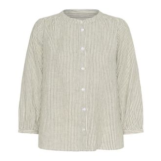 Part Two Vetiver Stripe Linen Shirt - female - Part Two - Shirts - Beige - XS - Blouses & Shirts