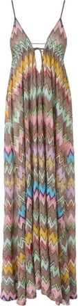 Missoni Gowns, female, Multicolor, Size: XS Zigzag Short Cover-up