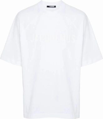 Jacquemus Mens Jacquemus Le Typo T-Shirt White - Size: 38