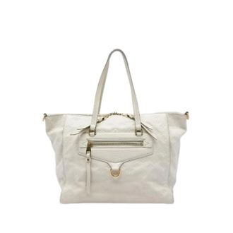 Louis Vuitton Tweedehands leren Louis Vuitton tassen - Dames - Pre-owned - Beige - Maat: ONE Size Leer