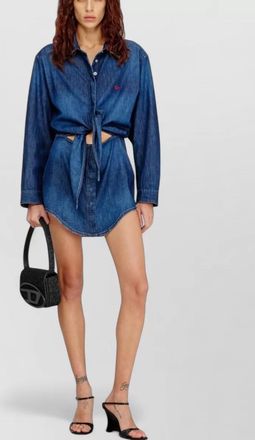 Diesel denim belted mini dress