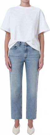 A Gold E Valen Mid Rise Ankle Straight Jeans In Harmonic