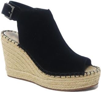 Kenneth Cole Olivia Platform Wedge Sandal in Black Suede at Nordstrom, Size 7.5