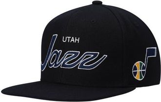 Mitchell & Ness Mens Mitchell & Ness Black Utah Jazz Hardwood Classics Script 2.0 Snapback Hat at Nordstrom