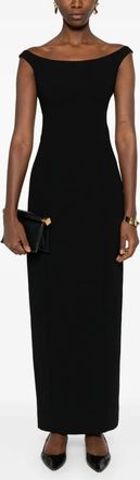 Toteme Off-Shoulder Curved Dress - Black