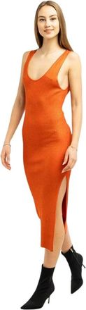 Patrizia Pepe Coated Dress - Dames - Casual kleedjes - Oranje - S - Kleedjes