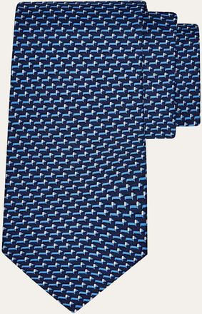Ferragamo Mens Mini-Dachshund Dog Silk Tie