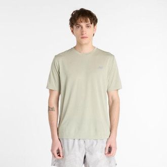 New Balance Uomo RC Essential T-Shirt in Verde, Maglia di Poliestere, Taglia XL