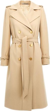 Tagliatore Dames, Mantels, Beige, Maat: 2XL Wol