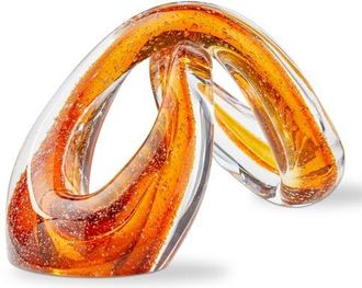 Tag Amber Infinity Arch Glass Decor Sculpture 8.5 x 4 x 5.3 in in Brown at Nordstrom