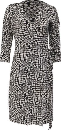 Diane Von F&uuml;rstenberg Diane Von Furstenberg Polka Dot Mini Wrap Dress in Black Viscose