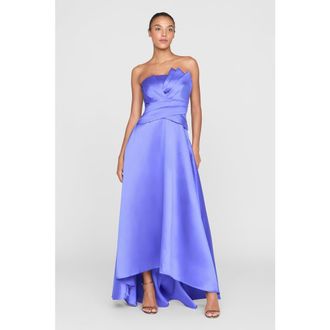Theia Coco High Low Mikado Gown in Iris Bloom at Nordstrom, Size 14