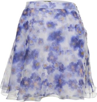 Elisabetta Franchi Mini-rok met bloemenprint - Paars