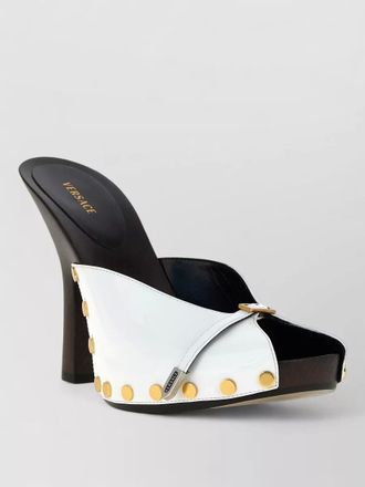 Versace sassi mules open back studded trim