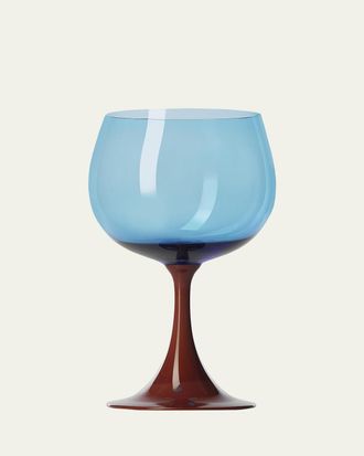 NasonMoretti Burlesque Coral/Aquamarine Wine Glass, 29 oz