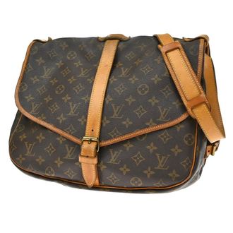 Louis Vuitton Saumur Monogram Canvas Brown Canvas Handbag (Pre-Owned)