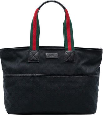 Gucci Pre-owned Gucci GG Canvas Web Tote Ladies 155524 520981