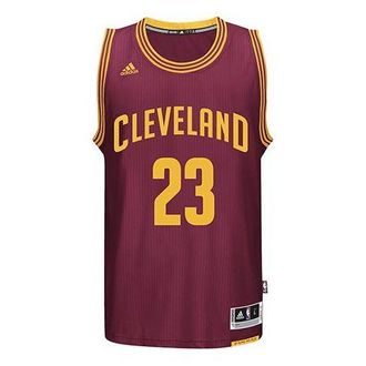 adidas SW Cleveland Cavaliers LeBron James Jersey Red Yellow A61199