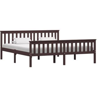 vidaXL Vidaxl - Estructura Cama Sin Colch&oacute;n Madera Pino Marr&oacute;n Oscuro 180x200cm