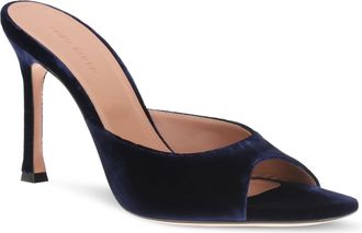 Amina Muaddi Alexa Heel Sandal - Blue