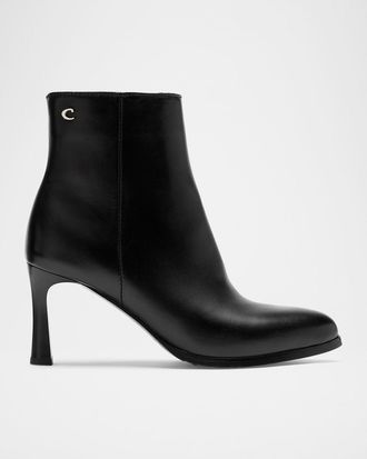 La Canadienne Ellenor Leather Stiletto Booties